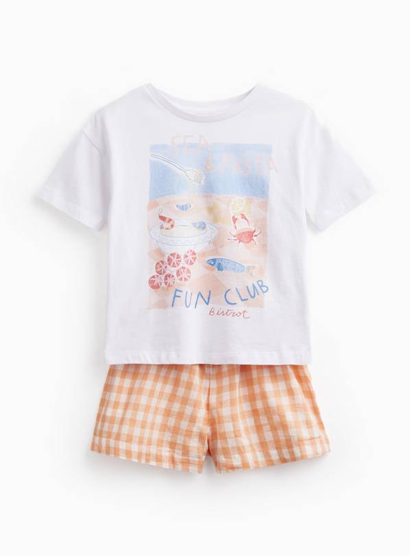Pasta Club T-Shirt & Shorts Set 6-7 years